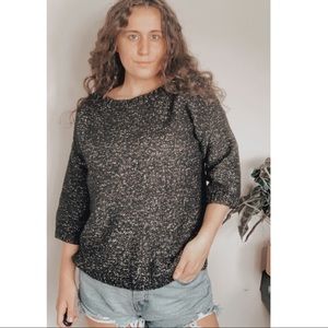 BANANA REPUBLIC BOATNECK TWEED PULLOVER